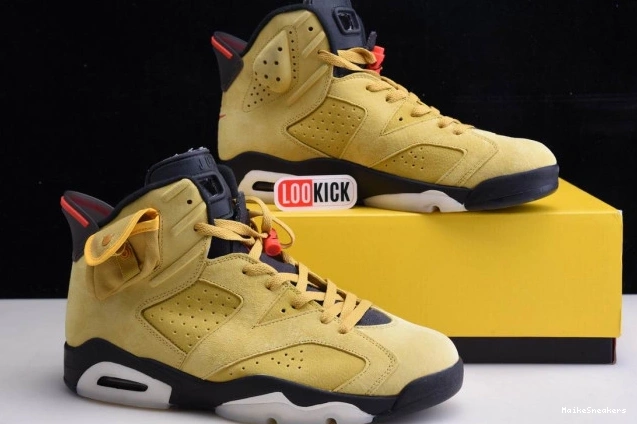 MaikeSneakers JORDAN 6 AIR SCOTT YELLOW X CN1084-300 TRAVIS 0803
